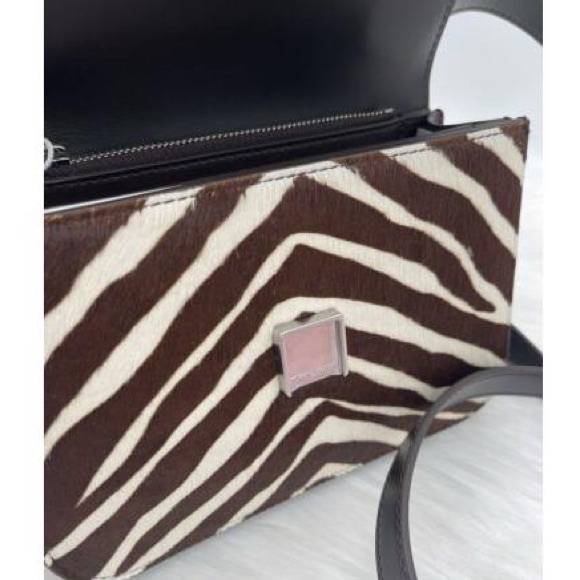 🔥🔥Brand New Tory Burch Eleanor Zebra HairCalf Small Convertible Shoulder Bag - Picture 7 of 10